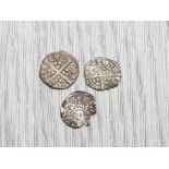 COLLECTION OF 3 EARLY HAMMERED FARTHINGS