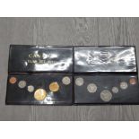 2 CANADIAN B UNCIRCULATED YEARLY SETS INCLUDING 1969 AND 1971 IN ORIGINAL WALLETS