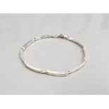 925 STERLING SILVER 2 BAR BRACELET 6.1G