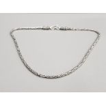 SILVER ORNATE SNAKE STYLE NECKLACE 30.3G