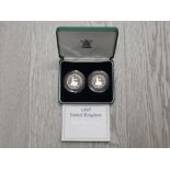 ROYAL MINT TWIN 50P SILVER PROOF COIN SET IN ORIGINAL CASE