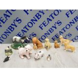 COLLECTORS OF A ANIMAL FIGURES MAINLYS DOGS INCLUDES SYLVAC AND SANDICAST