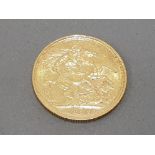 22CT GOLD 1992 FULL SOVEREIGN COIN