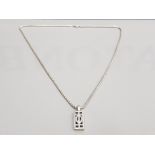 SILVER RENNIE MACKINTOSH PENDANT AND CHAIN 10.1G