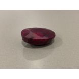 COLLECTABLE 306.45CT OVAL EARTH MINED NATURAL RUBY GEMSTONE (COLOUR ENHANCED)