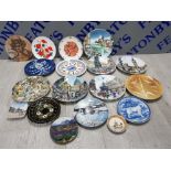 COLLECTION OF COLLECTORS PLATES INCLUDES DAVENPORT, WEDGWOOD AND ROYAL DOULTON ETC
