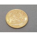 22CT GOLD 1958 FULL SOVEREIGN COIN