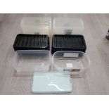 14 STORAGE BOXES WITH LIDS