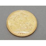 22CT GOLD 1891 FULL SOVEREIGN COIN STRUCK IN SYDNEY