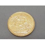 22CT GOLD 1892 FULL SOVEREIGN COIN