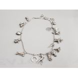 SILVER CHARM NECKLACE 32.1G