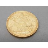 22CT GOLD 1892 FULL SOVEREIGN COIN STRUCK IN SYDNEY