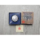 2002 SILVER CANADIAN DOLLAR GOLDEN JUBILEE IN ORIGINAL PACKAGING AND COA