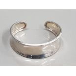 SILVER BROAD PLAIN TORQ STYLE BANGLE 22G