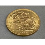 22CT GOLD 1965 FULL SOVEREIGN COIN