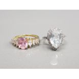 2 CZ SET RINGS SIZE T AND N1/2
