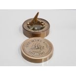 BRASS CASED SUNDIAL AND COMPASS