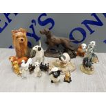 MISCELLANEOUS ANIMAL ORNAMENTS INCLUDES SYLVAC WADE WHIMSYS ETC