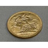 22CT GOLD 1905 FULL SOVEREIGN COIN