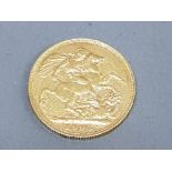 22CT GOLD 1904 EDWARD VII FULL GOLD SOVEREIGN COIN