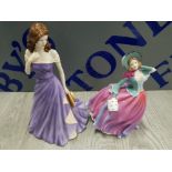 ROYAL DOULTON PRETTY LADIES CLAIRE AND AUTUMN BREEZE