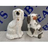2 POTTERY STAFFORDSHIRE STYLE DOGS