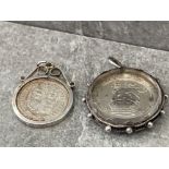 2 SILVER COIN PENDANTS 16G