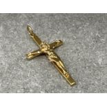 GOLD PLATE ON SILVER CRUCIFIX