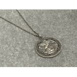 SILVER CHAIN AND SHIP PENDANT 14G