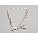 SILVER CURB CHAIN COMPLETE WITH TRIGGER CATCH 19G APPROXIMATELY 48CM IN LENGTH