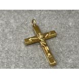 GOLD PLATE ON SILVER CRUCIFIX