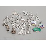 20 MIXED SILVER CHARMS 20.5G GROSS
