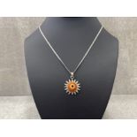 SILVER CHAIN AND SUN PENDANT