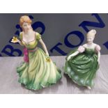 ROYAL DOULTON PRETTY LADIES SPRING STROLL AND MICHELE 2234 COPR.1966 DOULTON & CO LIMITED