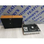 NATIONAL PANASONIC SG 1060L VINYL PLAYER WITH BUILT IN TAPE RECORDER PLUS 2 SPEAKERS