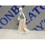 NAO BY LLADRO FIGURE OF LADY FEEDING GOOSE