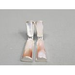 PAIR OF SILVER AND MOTHER OF PEARL EARRINGS