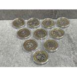 10 X COLLECTABLE £2 COINS INCLUDING DNA
