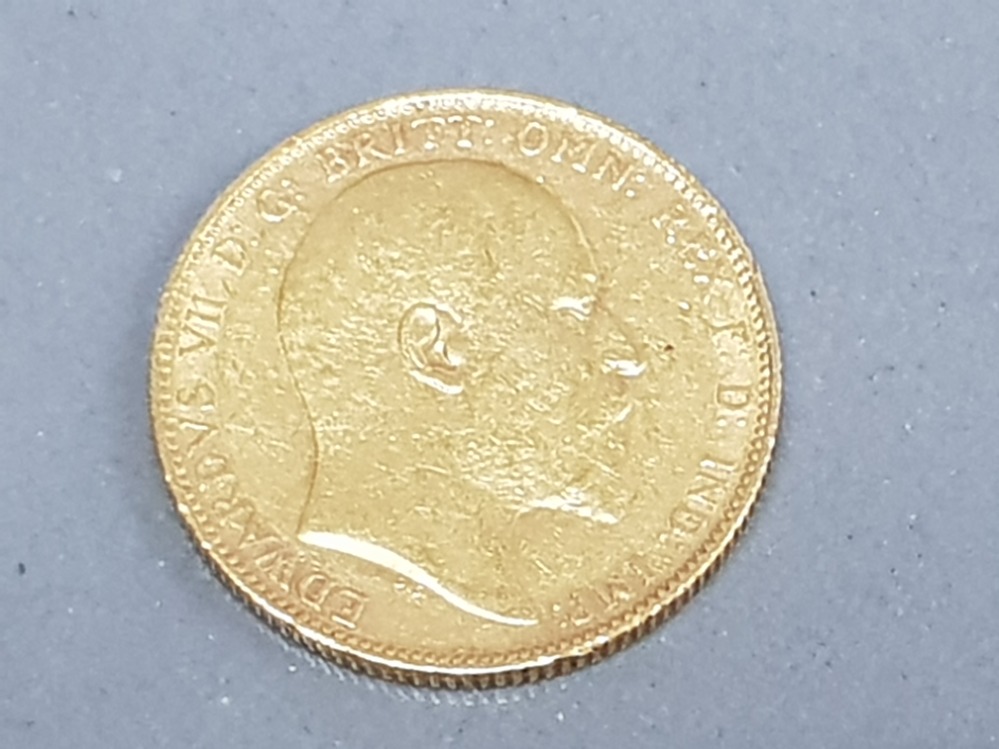 22CT GOLD 1904 EDWARD VII FULL GOLD SOVEREIGN COIN - Image 2 of 2