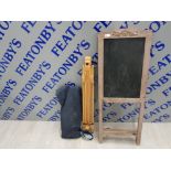 ARTISTS EASEL AND A KIDS CHALK BOARD