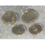 4 X COLLECTABLE £2 COINS