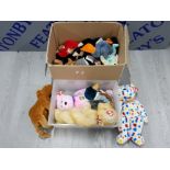 2 BOXES OF SOFT TOYS
