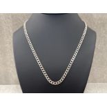 SILVER CURB CHAIN COMPLETE WITH TRIGGER CATCH 19G APPROXIMATELY 48CM IN LENGTH