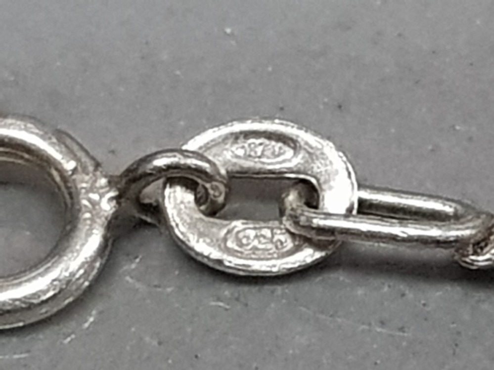 SILVER INGOT WITH BELCHER CHAIN TOGETHER WITH ANOTHER SILVER INGOT WITH CURB CHAIN - Image 4 of 4