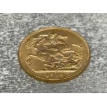 22CT GOLD 1913 FULL SOVEREIGN COIN