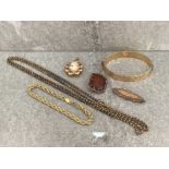6 ASSORTED GOLD PLATED ITEMS
