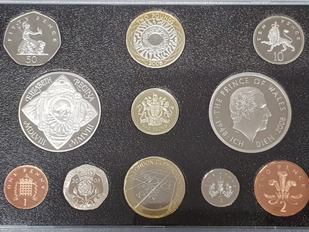 UK 2008 EXECUTIVE YEAR SET COMPLETE 11 COINS IN CASE OF ISSUE WITH CERTIFICATE