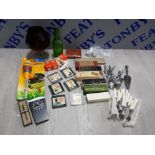 INTERESTING COLLECTION OF ITEMS INCLUDING GUINNESS MEMORABILIA, WATERMAN PEN AND 4 SETS OF DOMINOS