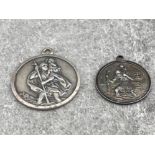 2 SILVER ST CHRISTOPHER PENDANTS