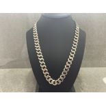 SILVER CURB NECK CHAIN COMPLETE WITH TRIGGER CATCH 91.8G